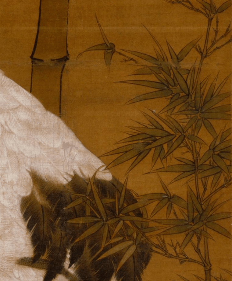 赏画|边景昭《竹鹤图》_仙鹤