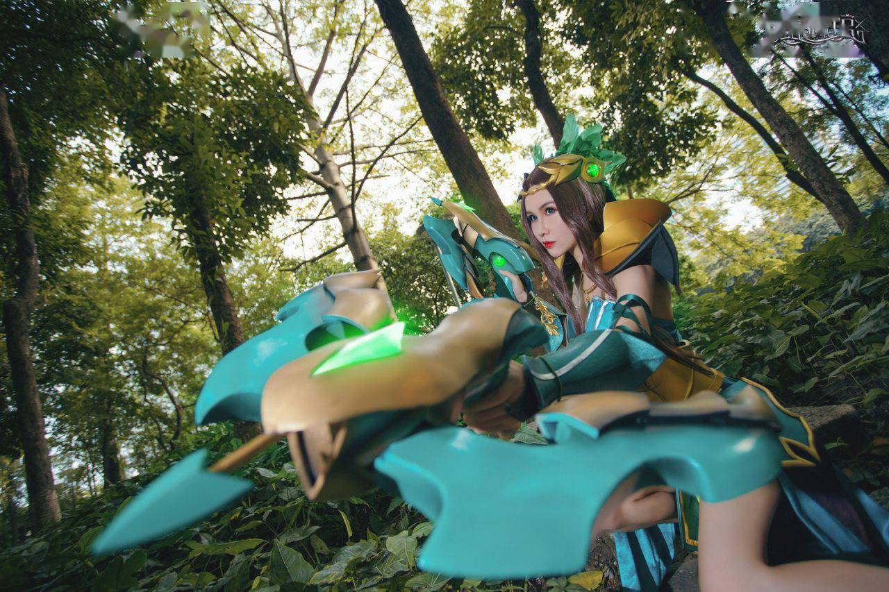 王者荣耀虞姬森之风灵cosplay好颜美腿