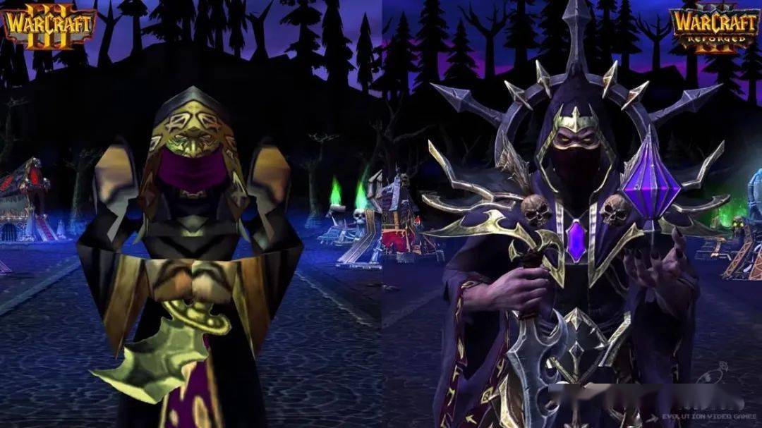 魔兽争霸3新旧角色对比不死族