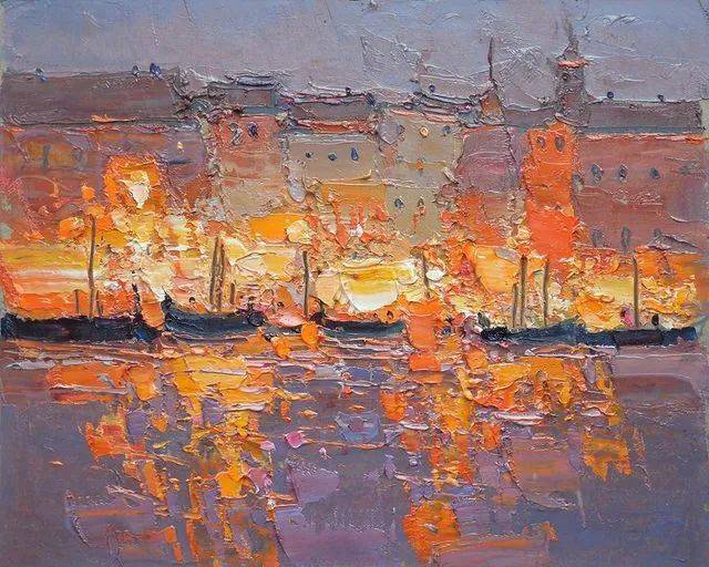 的绘画经验更具有强烈的个人情感轻快明亮的色彩堆积在画板上daniil