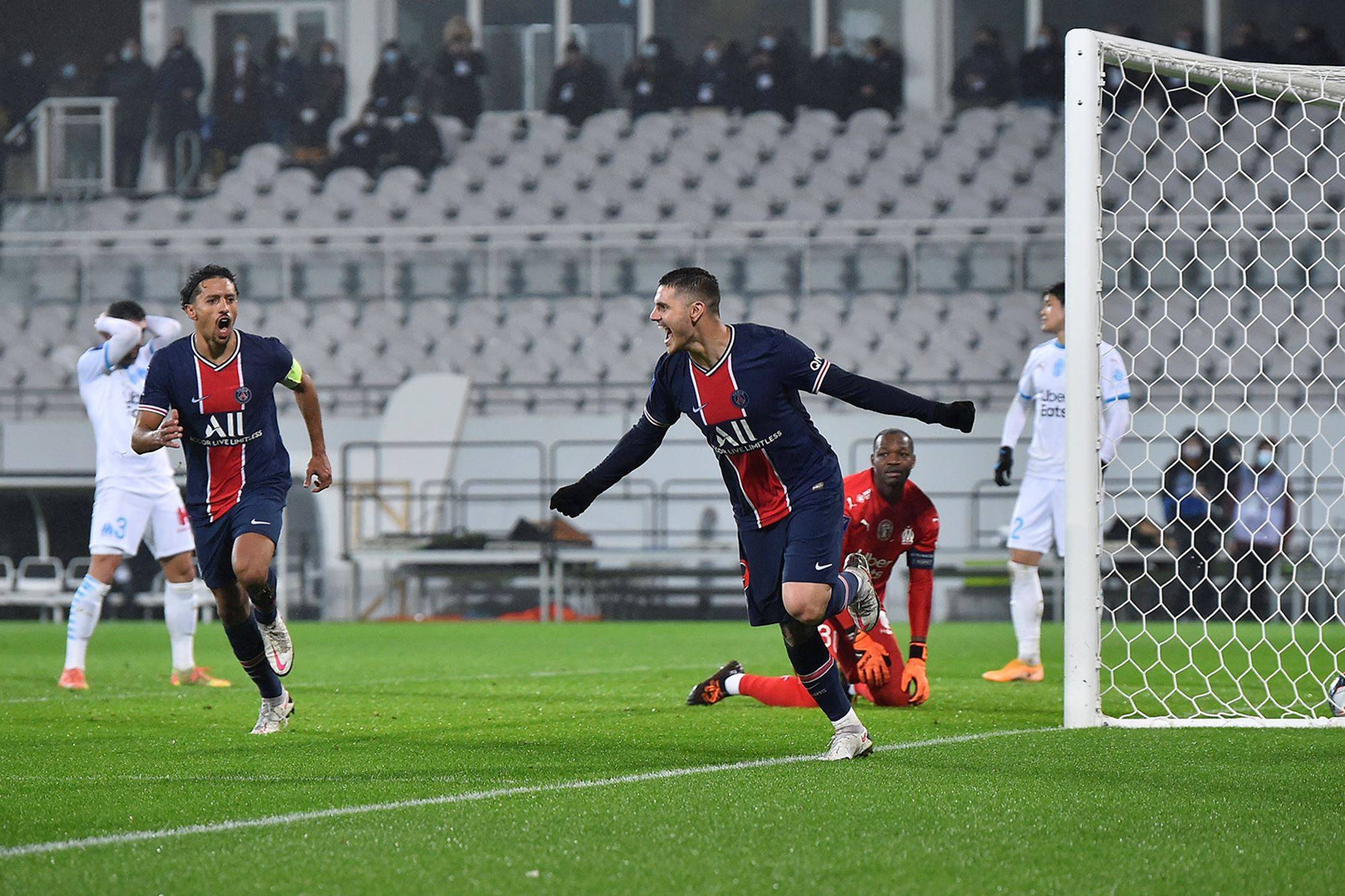 大巴黎21战胜马赛夺得2021年首冠