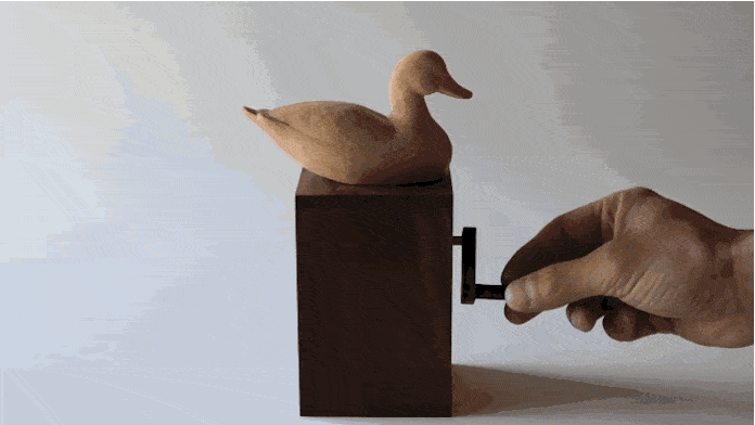 日本装置艺术家原田和明做出的机械玩具,线条简明,却充满了奇思妙想.