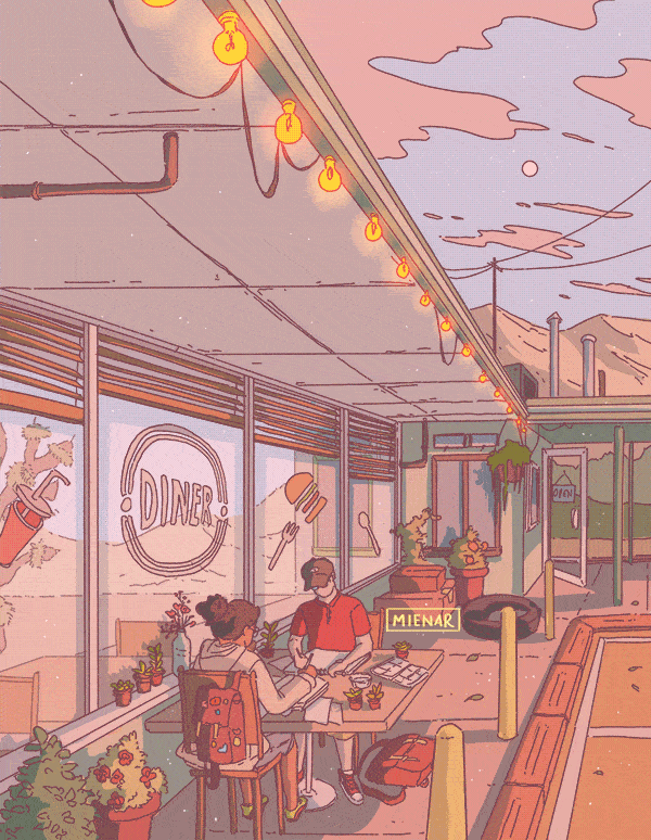 这组动态插画太暖了