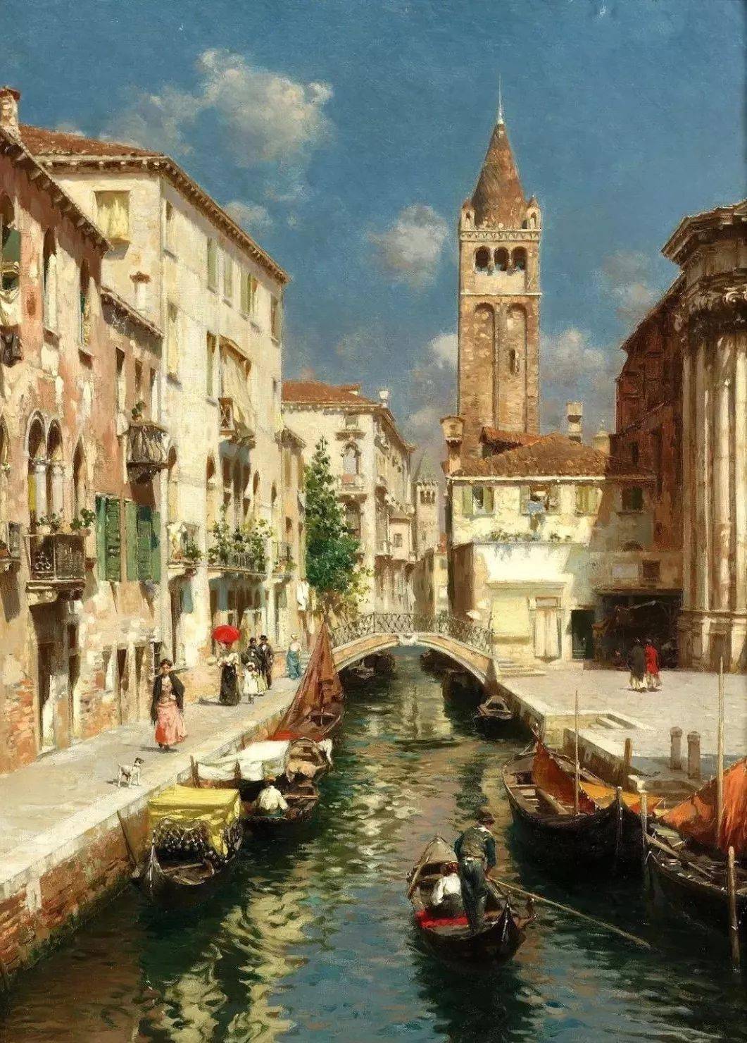 意大利画家67|rubens santoro 的威尼斯风光_鲁本斯·桑托罗