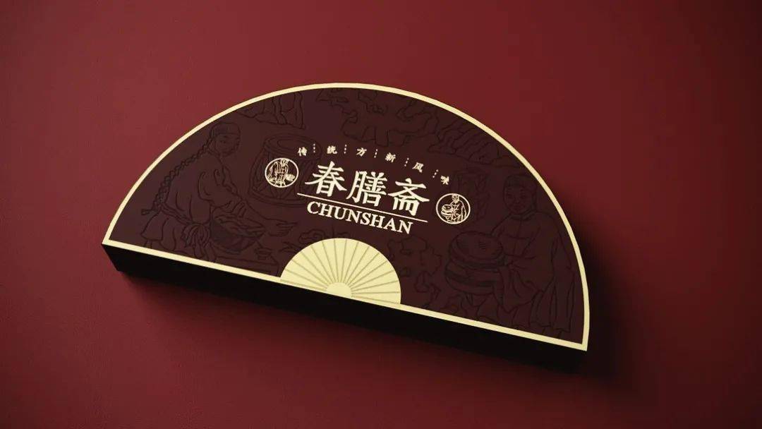 "古代食盒"系列▽再有以食盒造型呈现的包装盒盖封面设计成窗格镂空