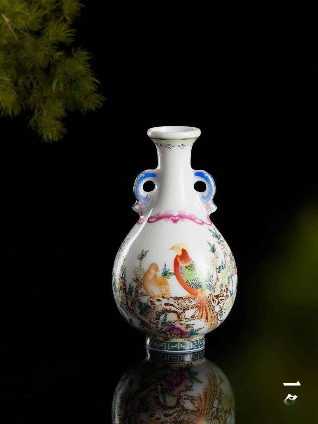 中国　古七宝琺瑯彩　花文　双耳瓶　花瓶　N　4937A 金属工芸 美術品 おもちゃ・ホビー・グッズ 最適な価格