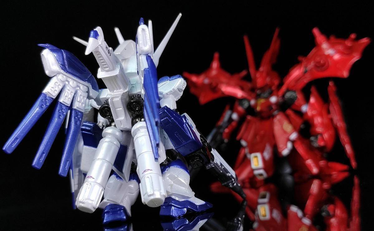 78民间测评食玩fw夜莺海牛高达套装金属色版