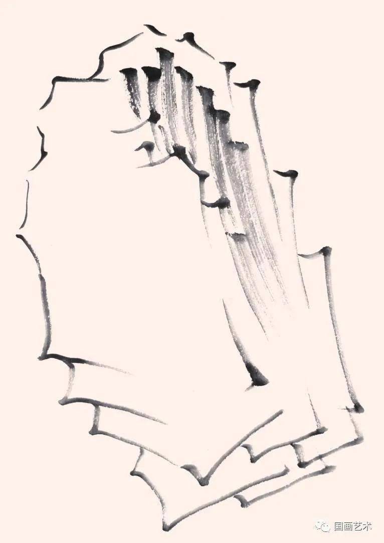 图文教程一步一步学画常用皴法中