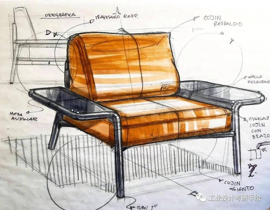 瓦西里椅手绘图片