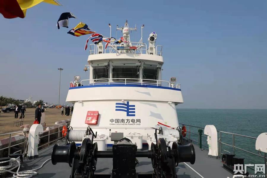 海南|国内首艘自主建造500千伏海底电缆运维船交付使用