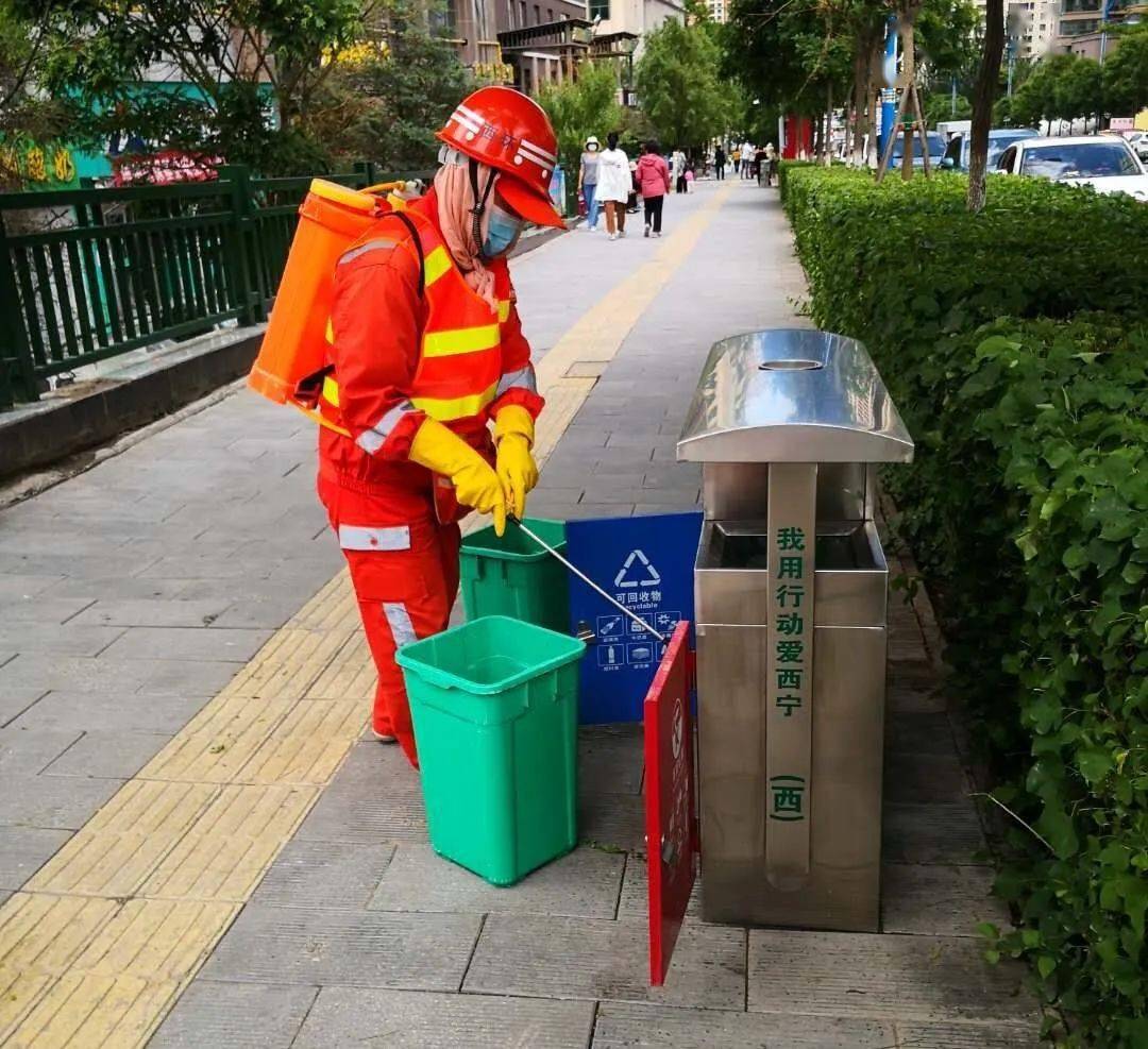 城市中绽放的黄玫瑰致敬环卫工人