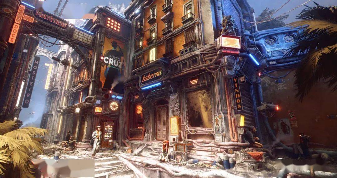 对设计和细节的把控十分有个人特点,在他的笔下,废土末日,赛博朋克