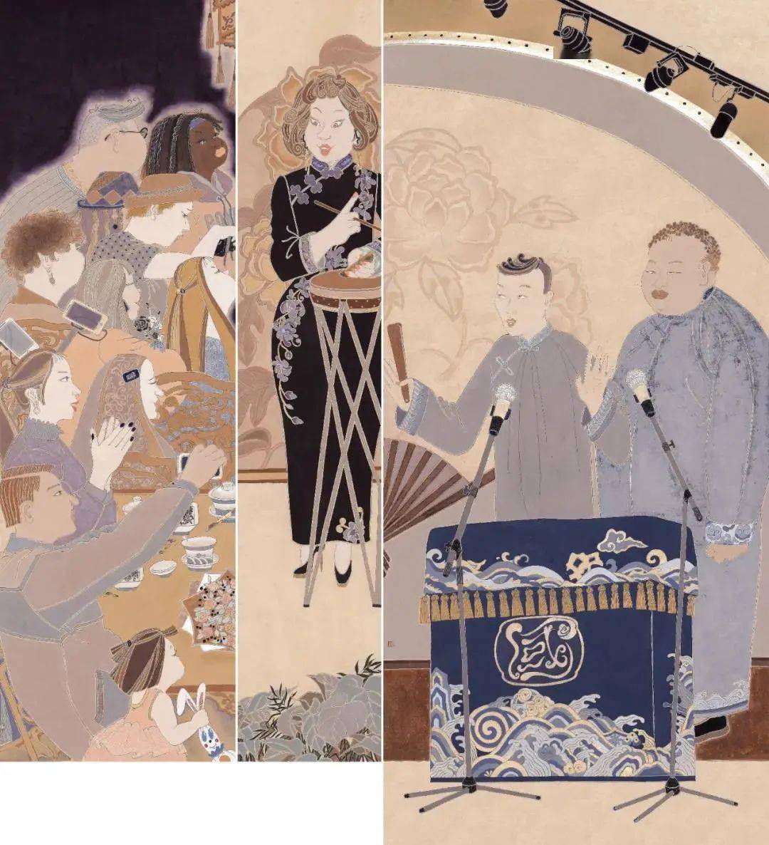 官鑫花鸟人物山水作品赏析