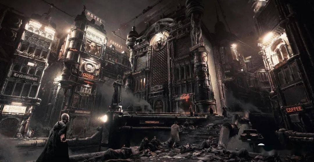 对设计和细节的把控十分有个人特点,在他的笔下,废土末日,赛博朋克