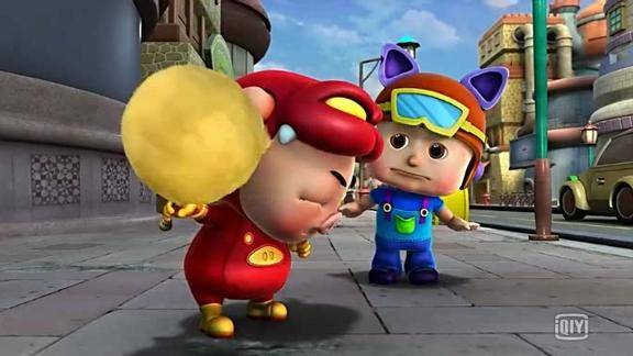 猪猪侠杰克宠物将猪猪侠棒棒糖吃掉