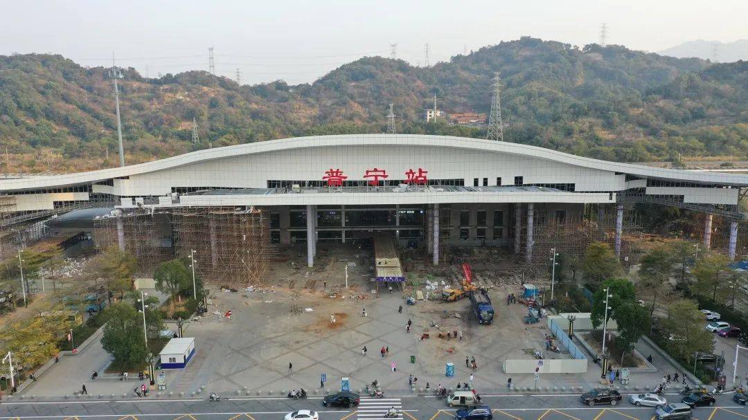 多图实拍!高铁普宁站改扩建工程即将完工