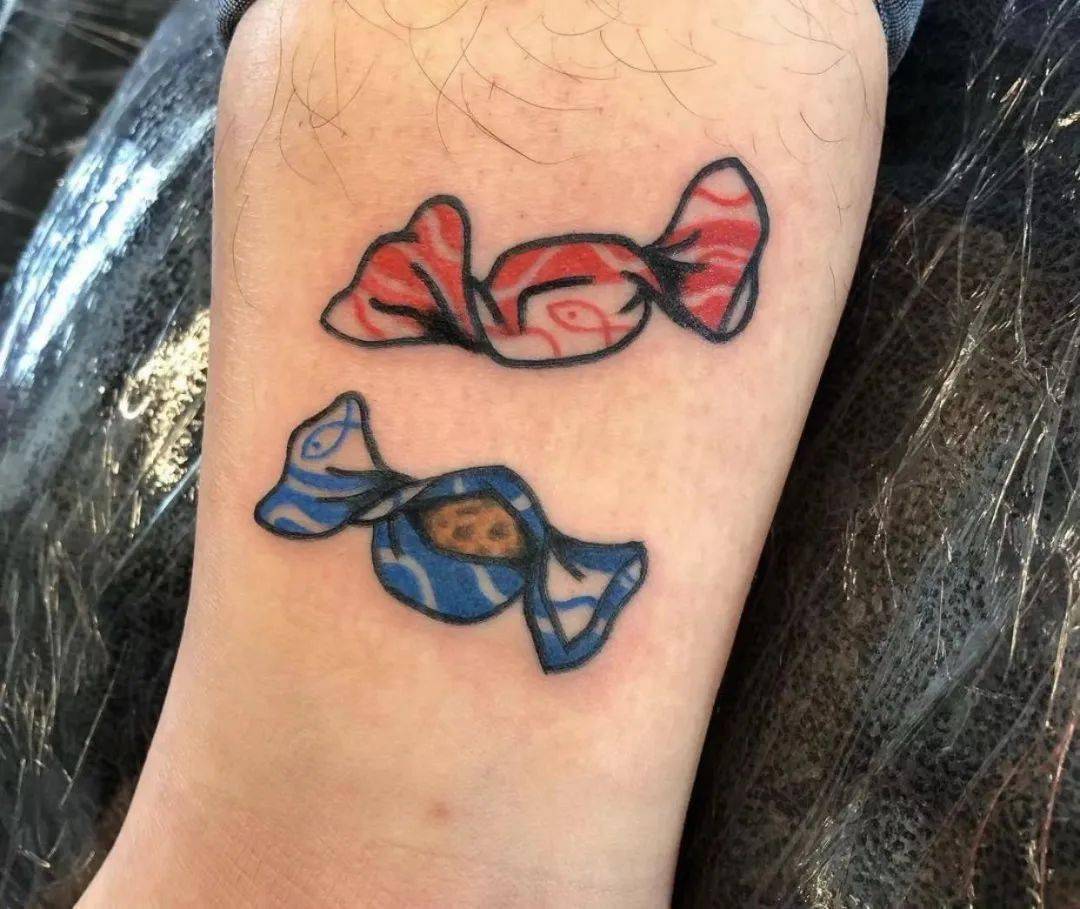 甜美的糖果纹身图案