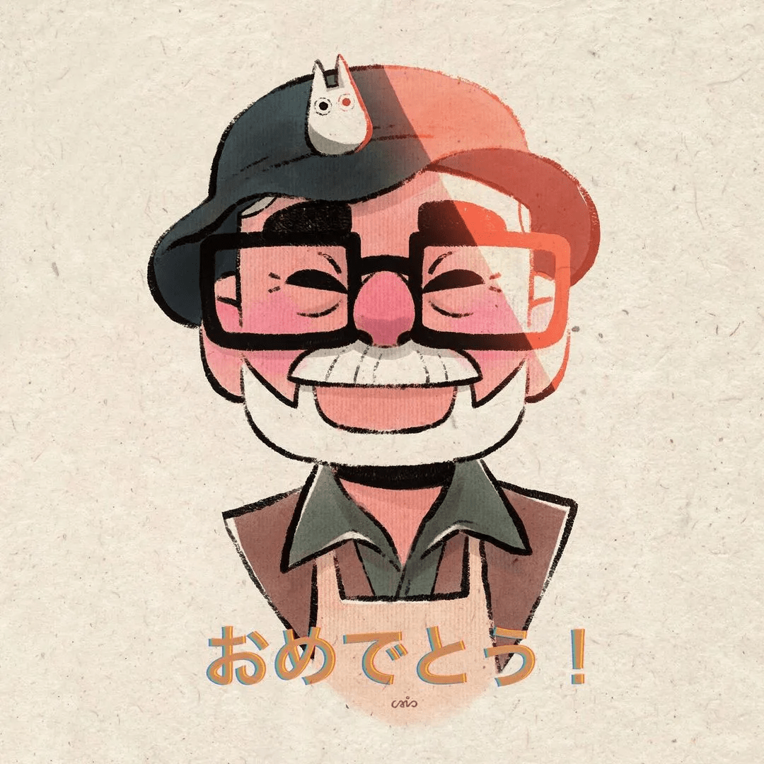 他把宫崎骏经典动漫形象重新绘制这才是追星的正确方式