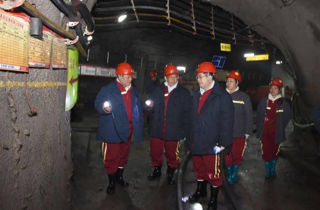 集团公司副总经理陈清华,副总师刘思佳,矿党委书记张建华,集团公司