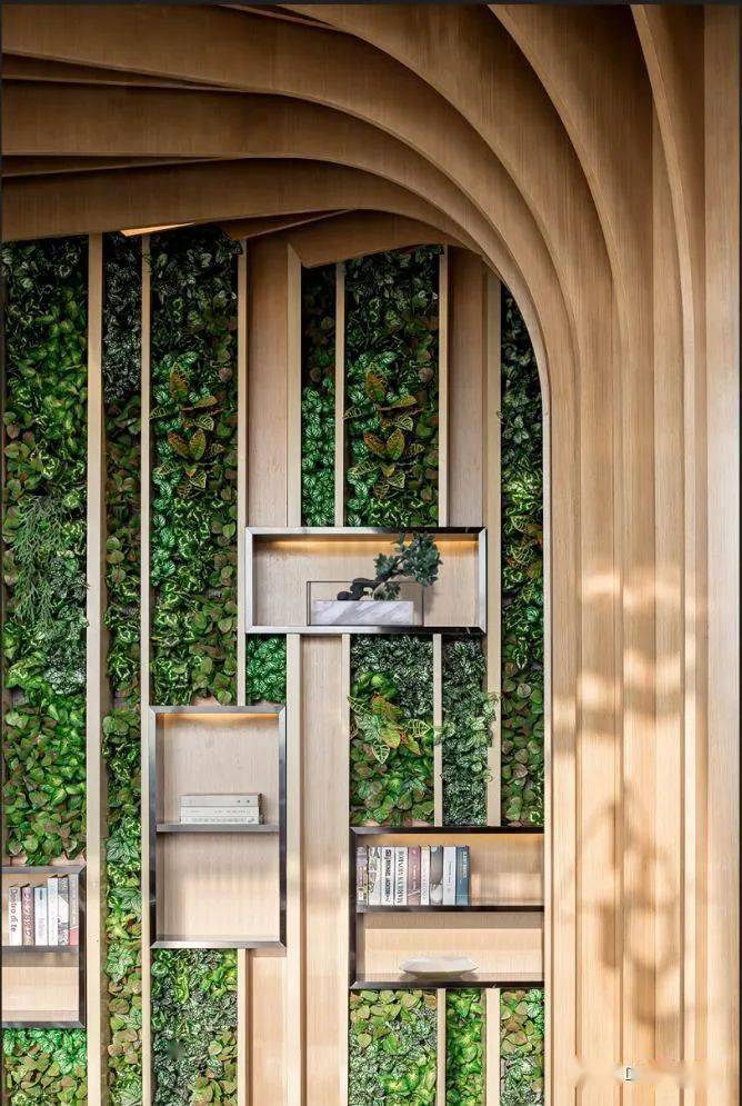 绿植墙美学创设72 生活创意绿植背景墙可以是简单的几何拼搭,可以