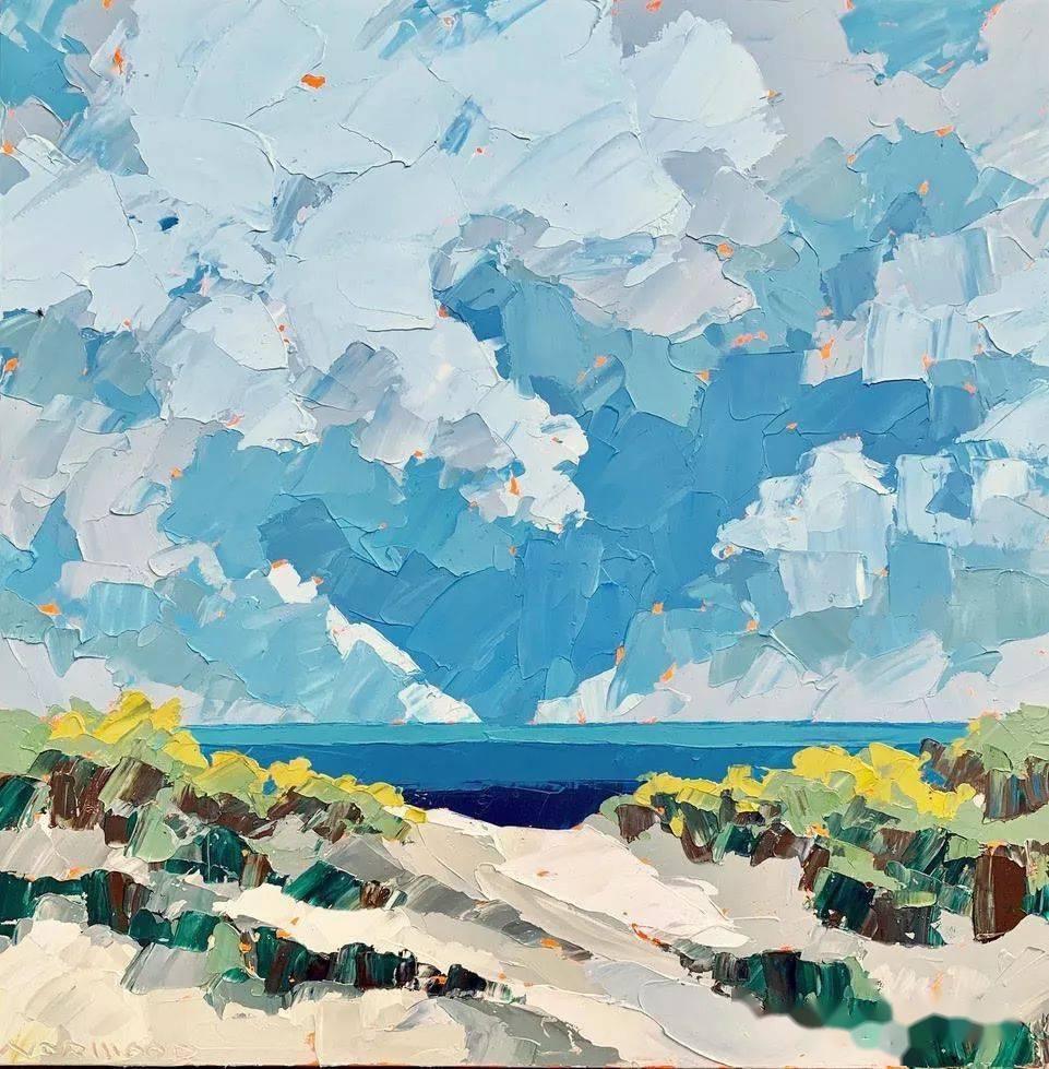 用刮刀铺成的色块,引起极度舒适