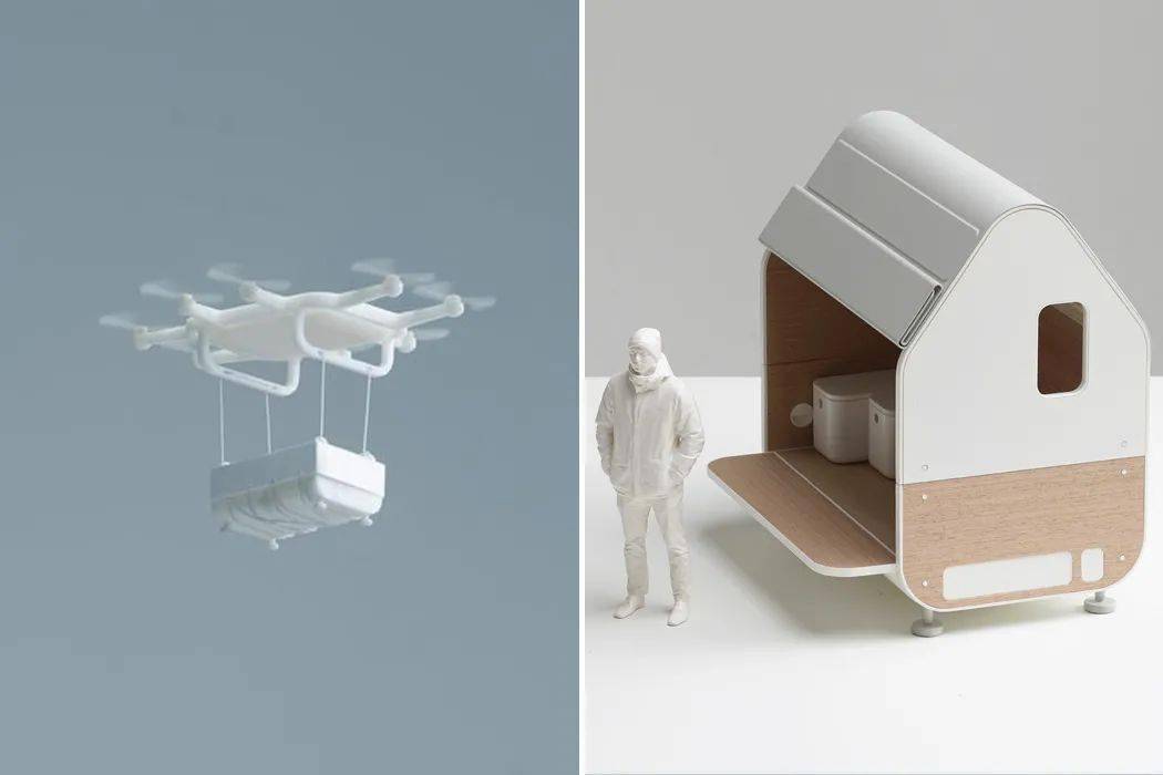 让飞屋环游记成真？国外工作室设计能被无人机带上天的旅居小屋