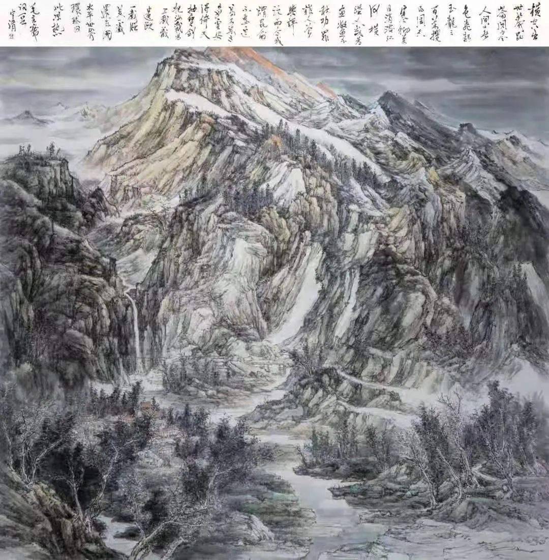 《抗疫英雄终南山院士》( 136×68cm)  王志隆 山东潍坊