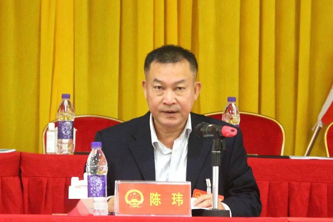 崖州区人大常委会党组书记,主任陈玮主持会议随后,崖州区二届人大
