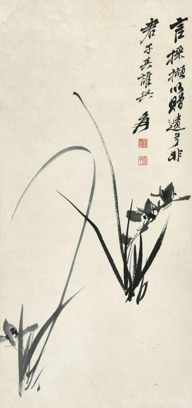 中国画里的兰花唯写意兰花最能体现兰花飘逸洒落之美