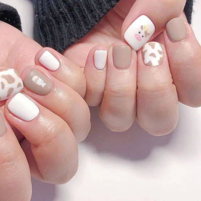 牛年必做奶牛纹美甲啦可甜可酷