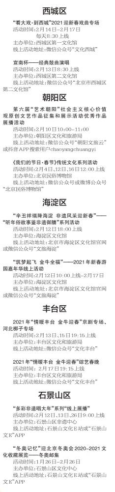 北京文旅局推出春节、元宵节五大系列线上活动，陪您在京过大年