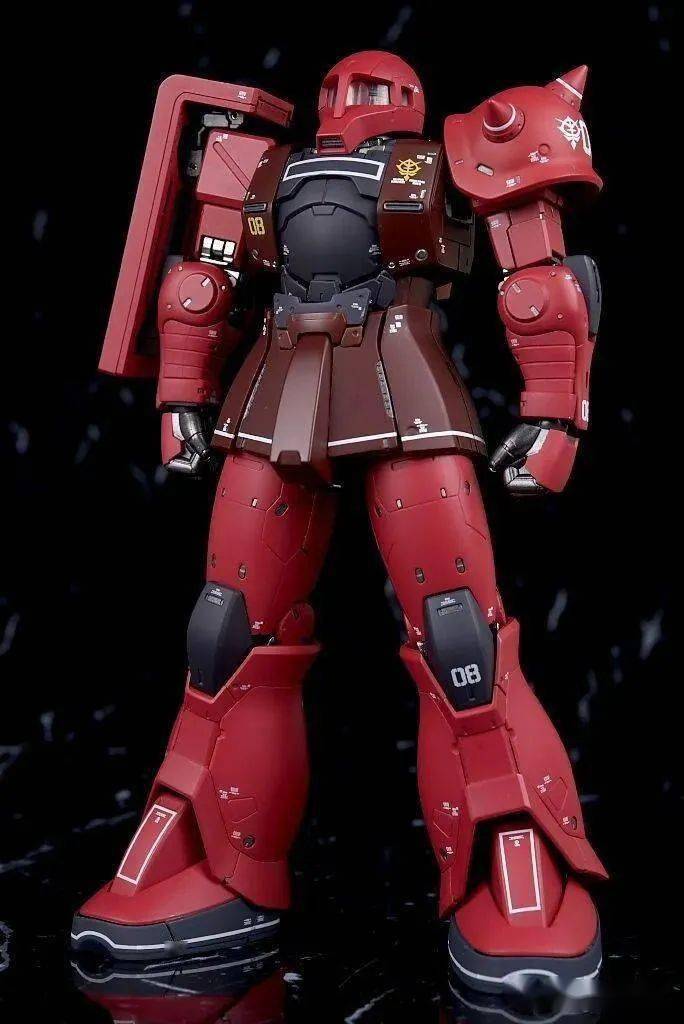 成品万代gffmcfix夏亚专用ms05s扎古i实物测评图