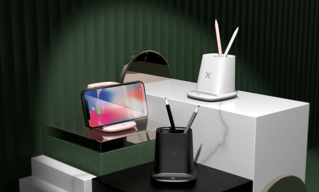 09智能笔筒钟表 笔筒的结合,使用者还可用笔在上面进行事件记录.