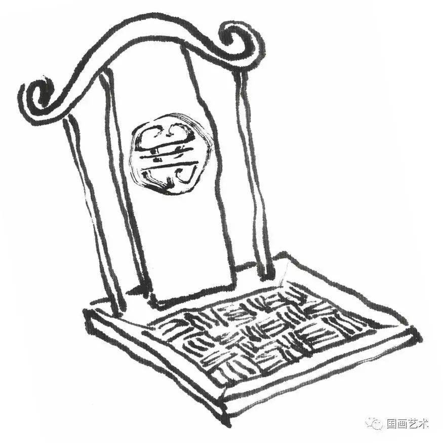 图文教程点景家具椅子席子屏风的画法步骤