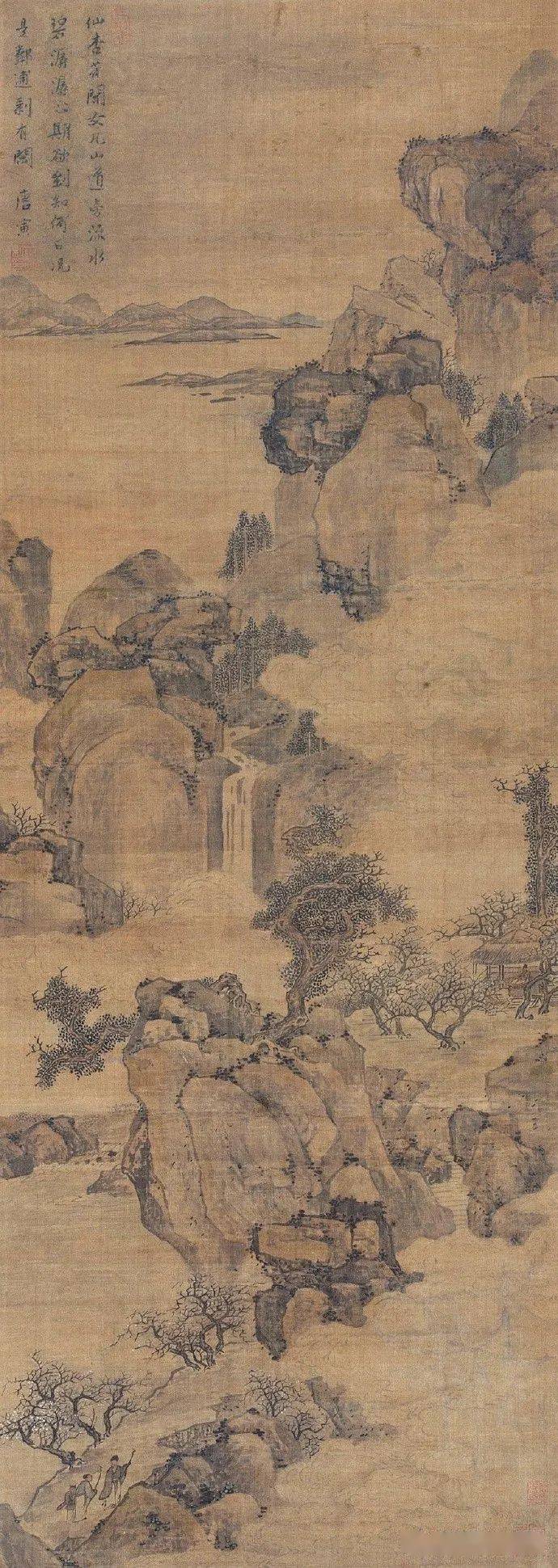 中国国画历代精品高清展明唐寅女几山图