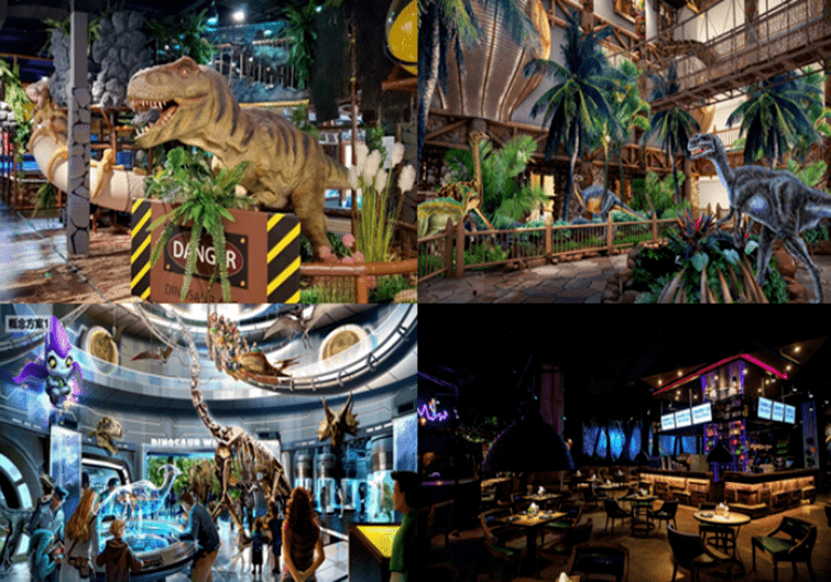 丛林探险乐园(恐龙主题游乐园)新潮运动馆(保龄球,街机游戏,趣味攀岩)