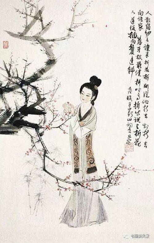 刘旦宅笔下的梅花小美女!_美人