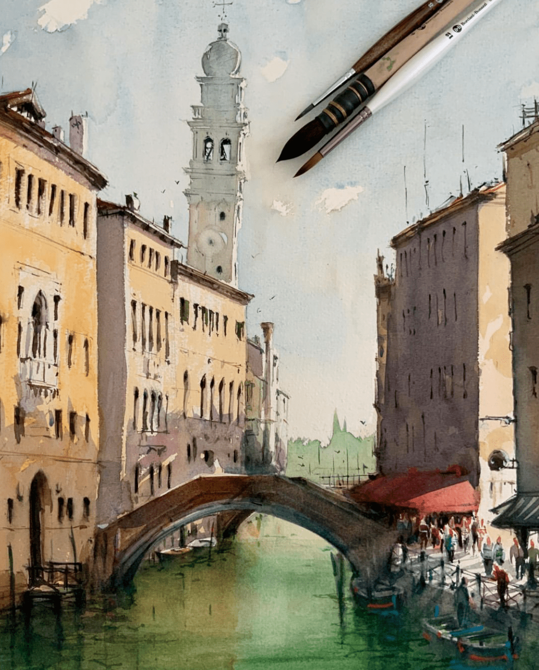 意大利艺术家——barnaba salvador水彩作品欣赏(水上城市)