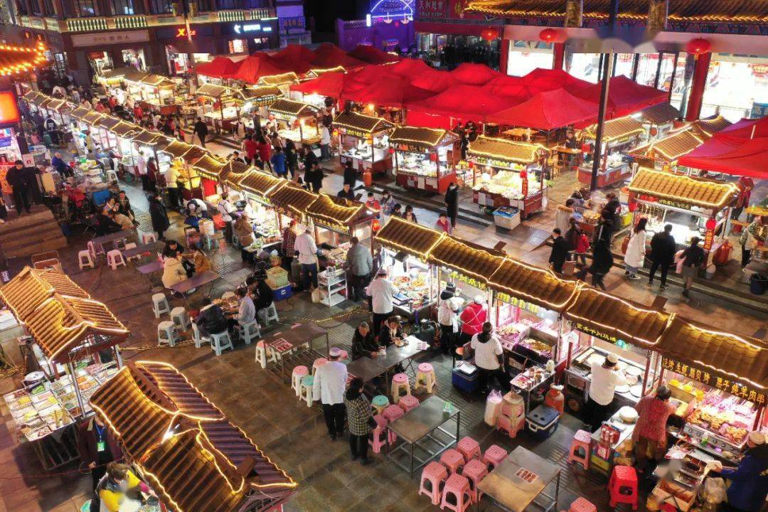 开封鼓楼夜市,最新航拍!(附彩蛋)