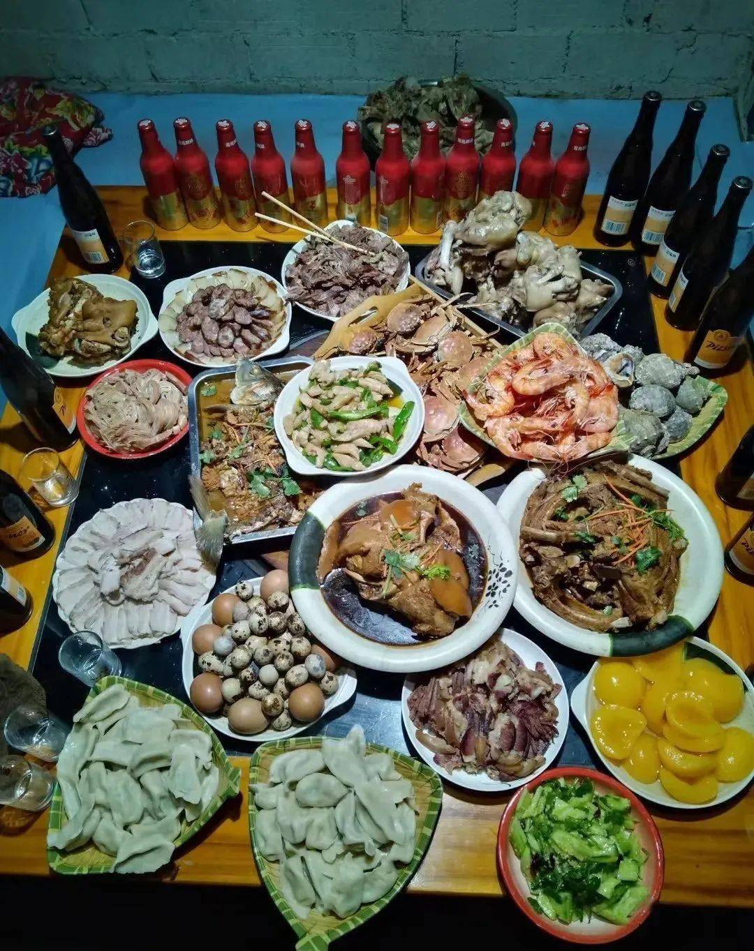 我们的节日春节大年三十晒晒各家年夜饭