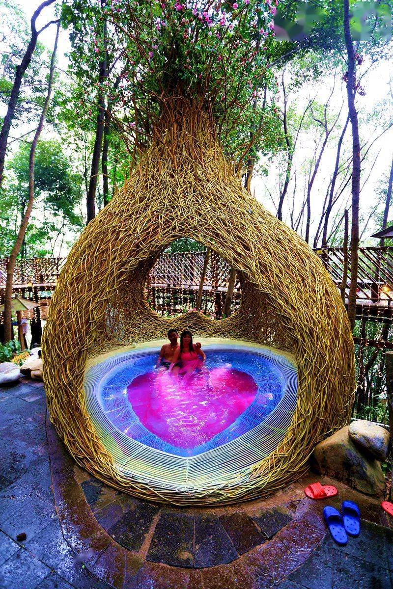 万福温泉鸟巢温泉泡池春节上市了网红打卡新去处快来抢鲜体验