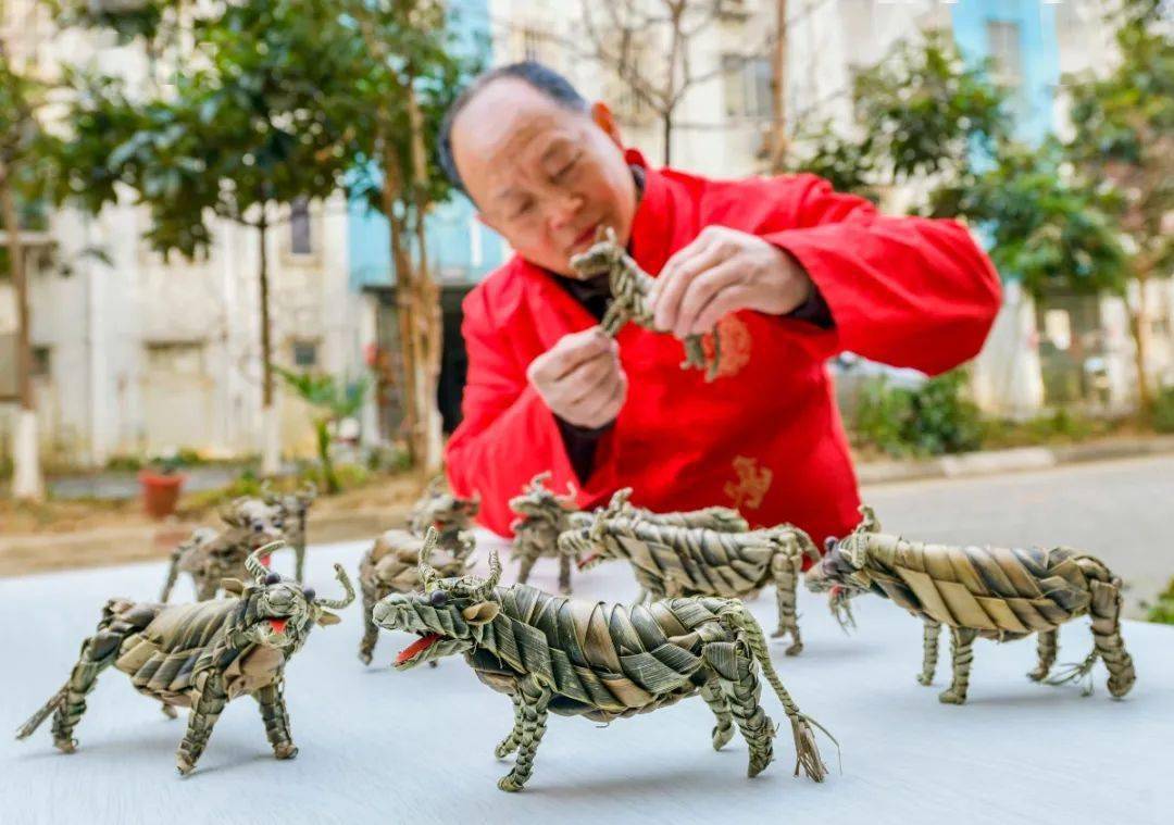 巧的是,蘇州棕編手藝達人徐榮興同樣也迎來了本命年,平平無奇的棕櫚葉