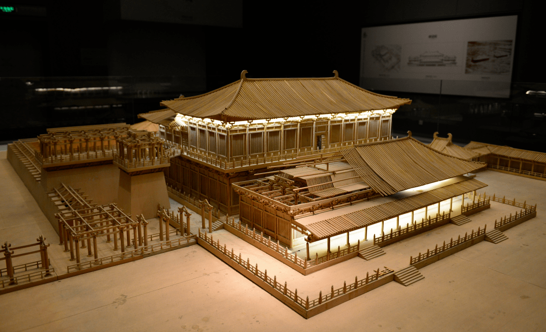 陕西省西安市唐长安城大明宫微缩复原模型(2013年8月14日摄).