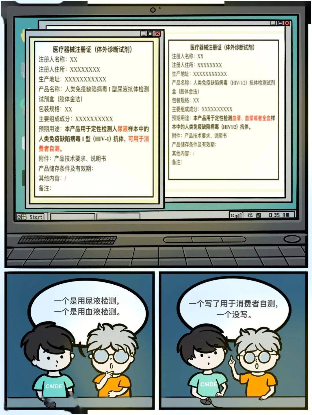 漫画 Hiv试纸的那些事