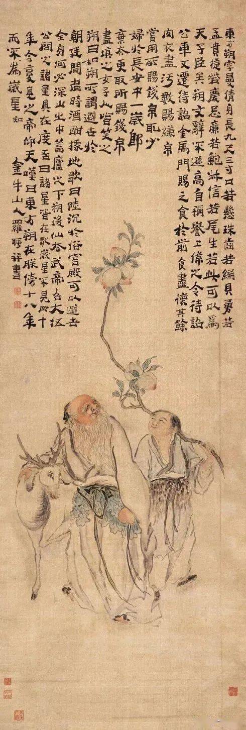 画名甚高而生活甚苦的一代画家清罗聘作品欣赏