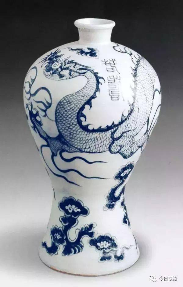【民藝】明朝 壺 【龍紋】ヘタウマ【民芸】 马未都谈明代龙纹瓷器_青花