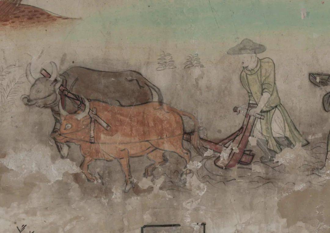 古代牛耕图片
