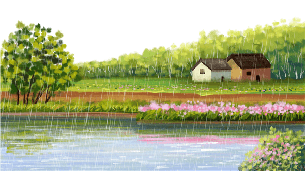 春雨至,万物生,大地回暖,天地间一派开春气象.
