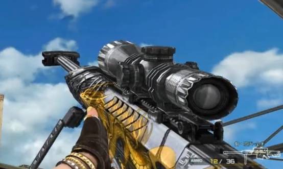 巴雷特包括激光都是采用枪口上扬的开枪动作,而巴雷特毁灭家族作为"