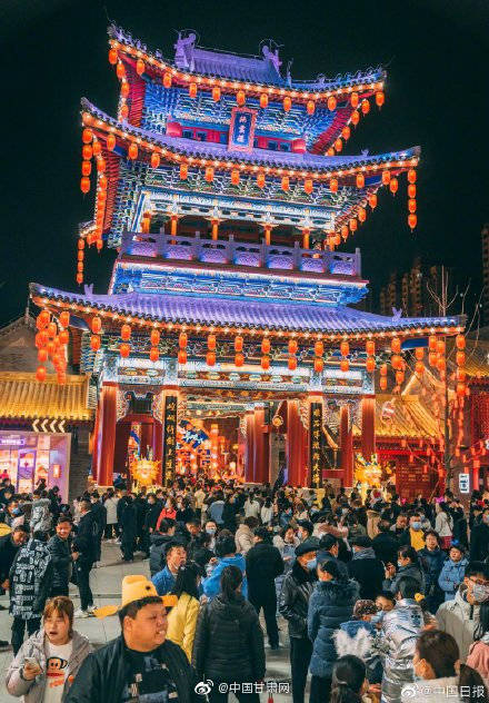 甘肃 春节黄金周93万人次游兰州老街